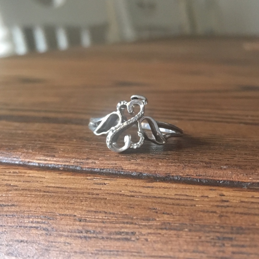 Open Hearts Design Ring